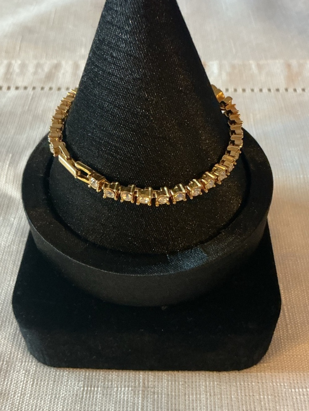 Mother’s Day Rhinestone Gold Tone Tennis Bracelet - Picture 4 of 5